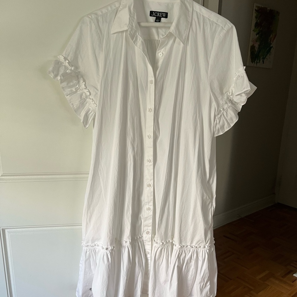 J.Crew white summer dress. Comes with liner sheath. Worn once, great condition.